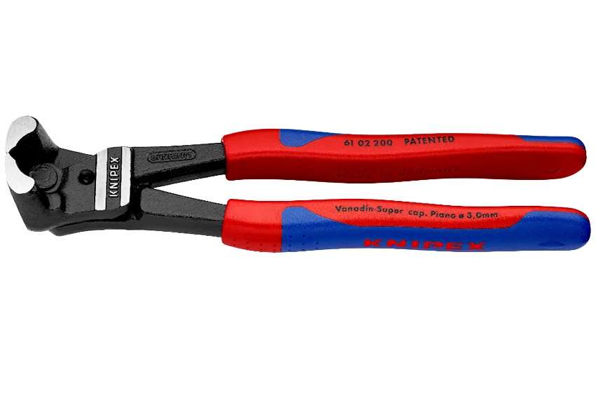 Čelní pákové štípací kleště Knipex 200 mm, klavírní drát 64 Hrc