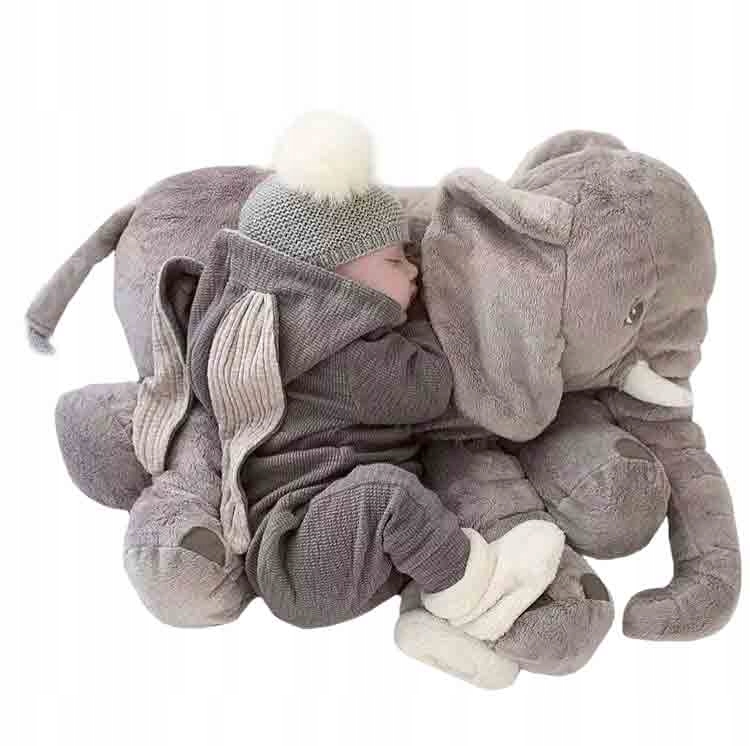 

Słonik Słoń Pluszowy Poduszka 60cm 3 Szary