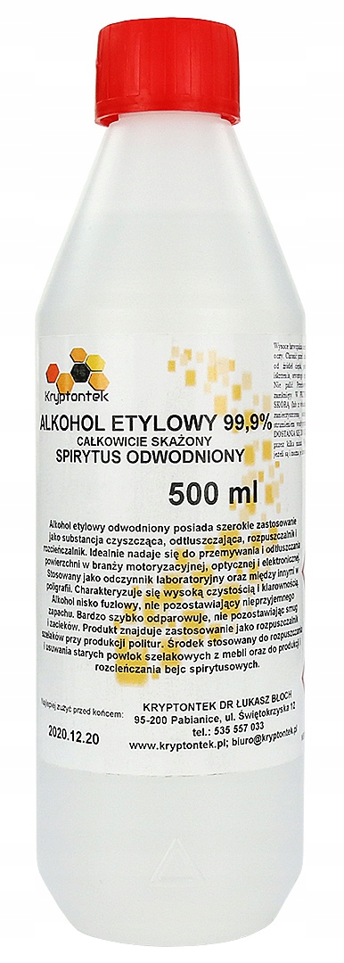 

Etanol Alkohol Etylowy 99,9% Spirytus 0,5L 500ml