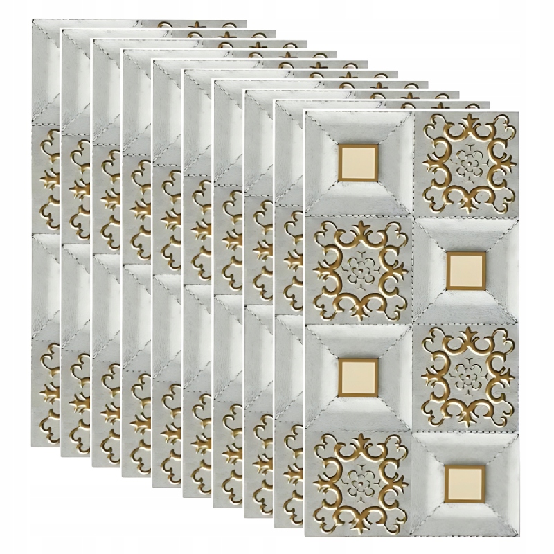 PANELE ŚCIENNE TAPETA SAMOPRZYLEPNA PŁYTKA MARMUR PCV 30CM X 60CM 10 SZTUK