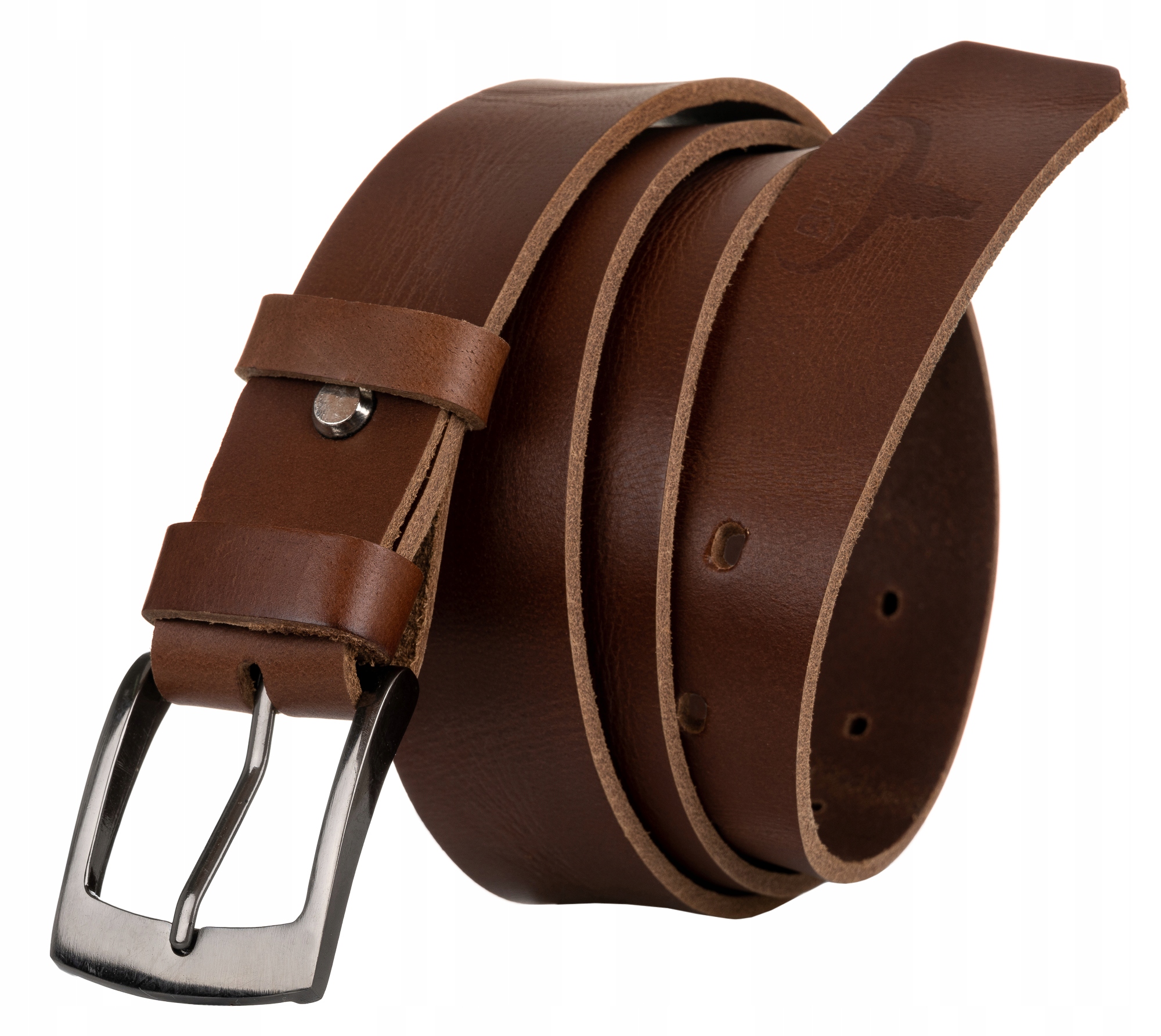 

Brązowy pasek vintage dla kobiety skóra naturalna