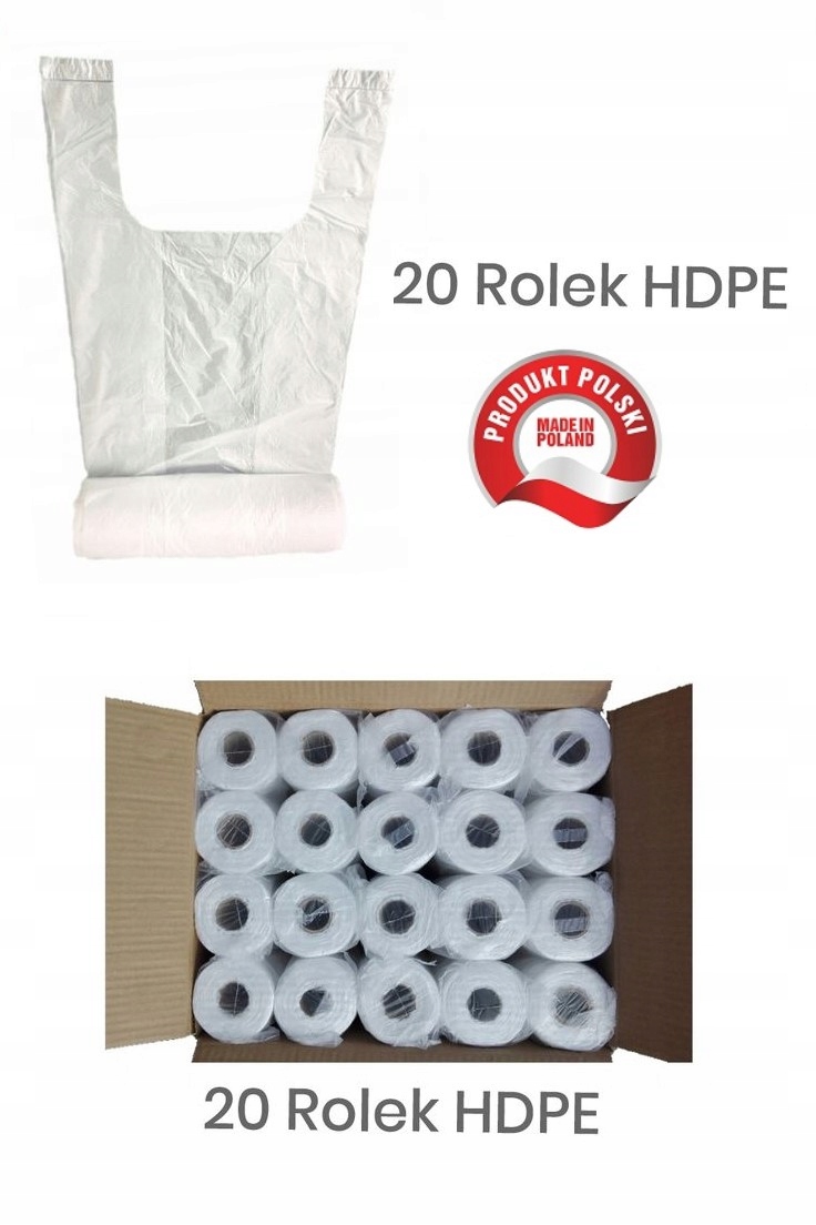 

Reklamówki w rolce do 5kg Mocne grube 20 Rolek