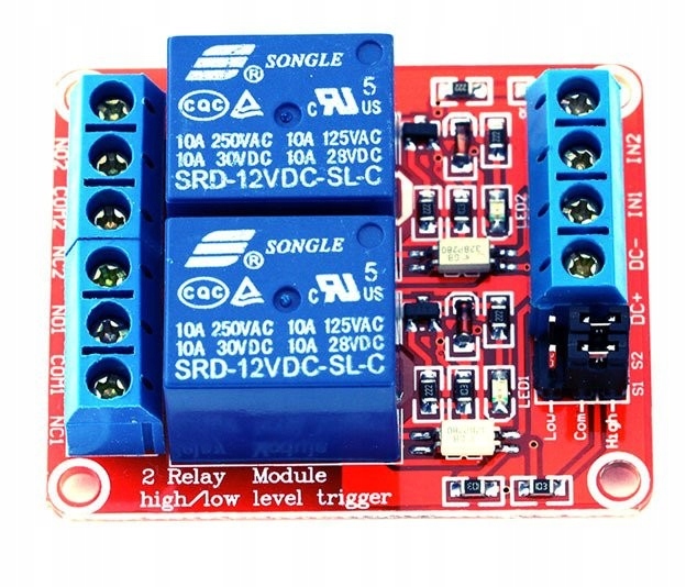 

Moduł przekaźnika 2-kanałowego 12V 10A L/h Arduino