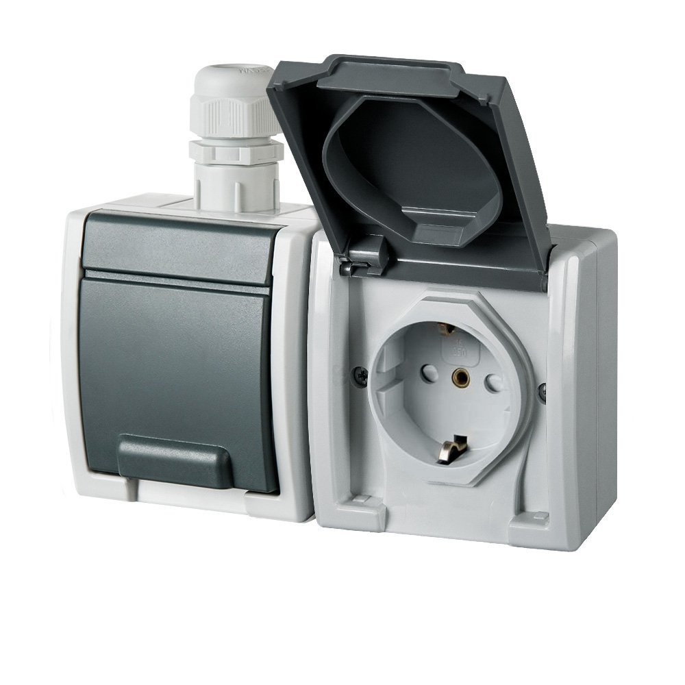 

Aquant Gniazdo podwójne z/u schuko IP65 1245-65