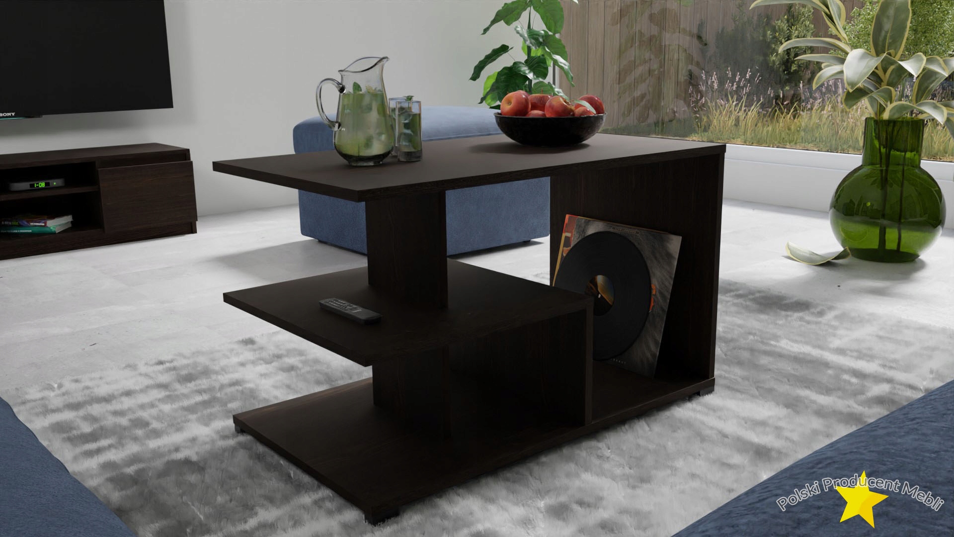 STOLIK KAWOWY ŁAWA TEXAS WENGE PŁYTA 18 mm