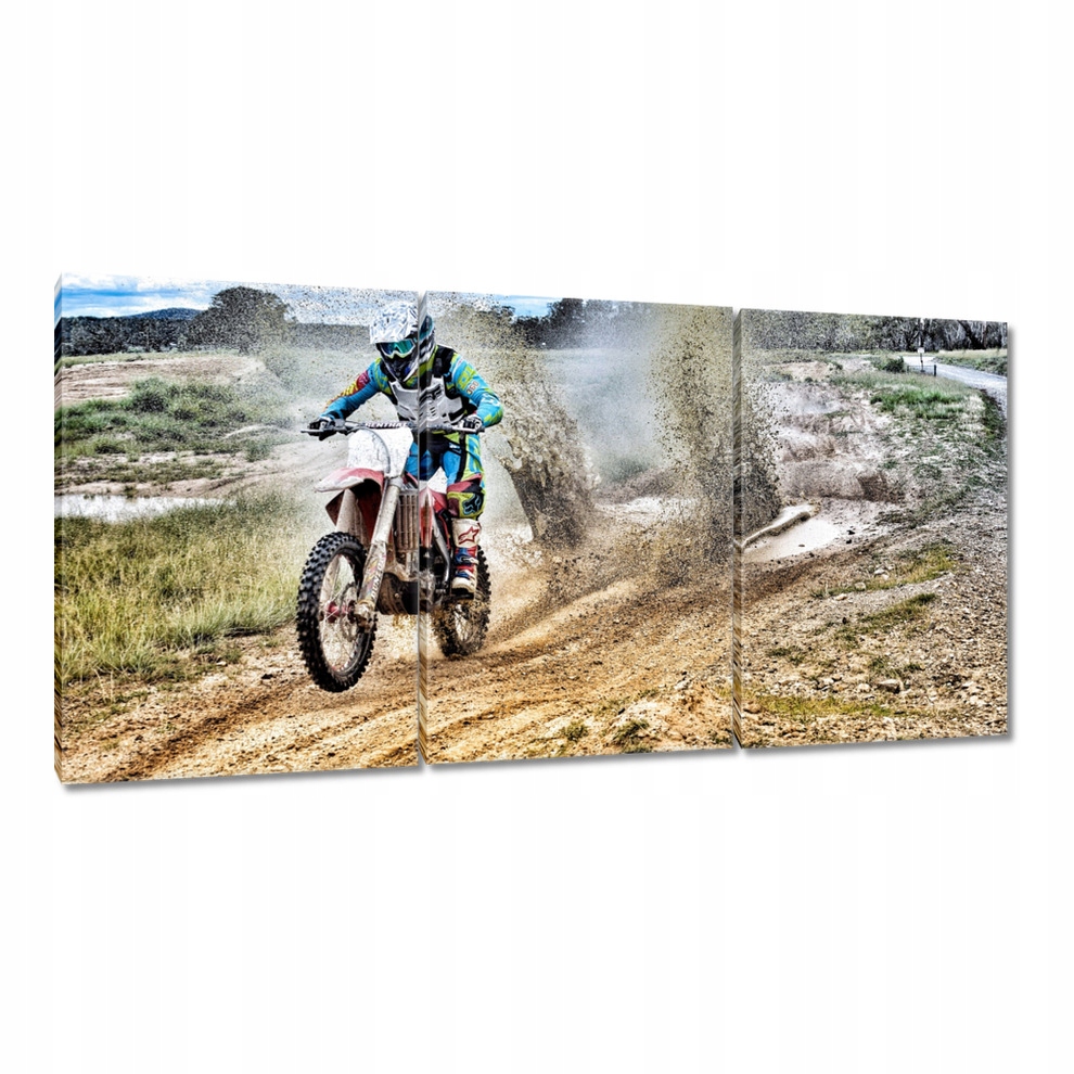 

Obrazy 120x60 Motocrossem po wertepach