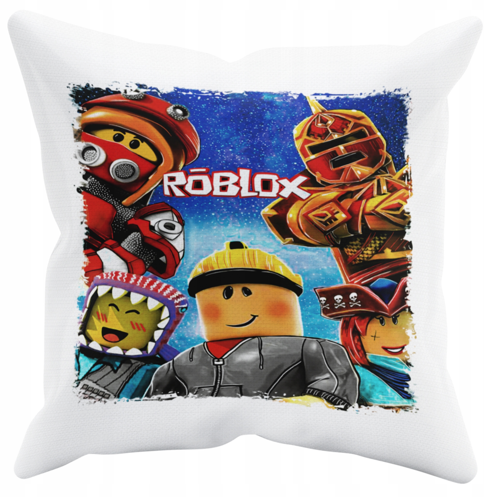 POSZEWKA NA PODUSZKĘ JAŚKA DO PRZEDSZKOLA ROBLOX GRY + IMIĘ GRATIS Kolor dominujący biel
