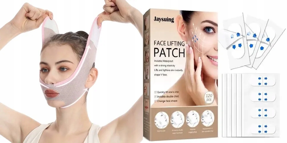OPaska Liftingująca Modelująca Do Twarzy Poprawia OWAL+Taśmy Do Liftingu