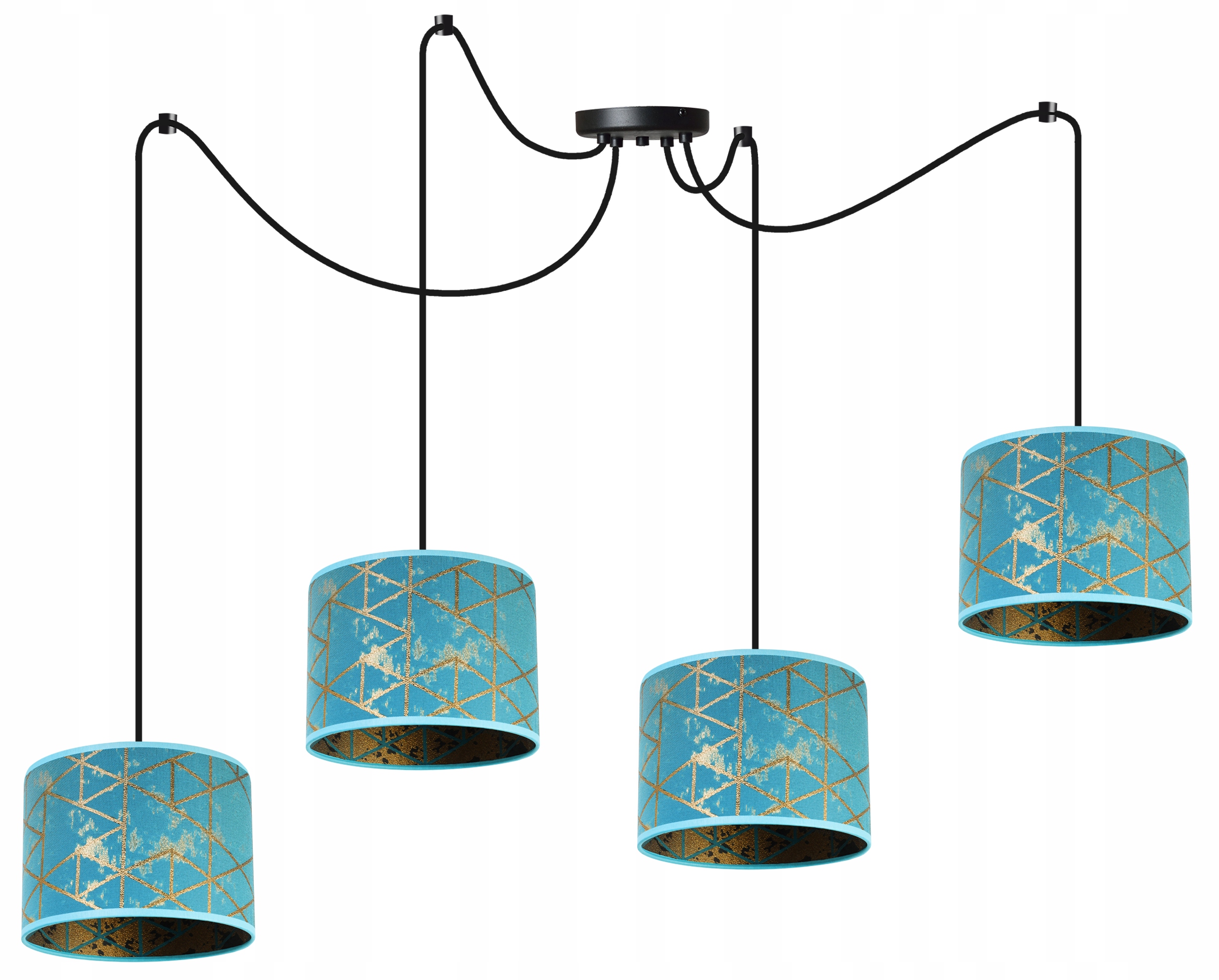 Stropná Závesná Lampa Luster Tienidlo Pavúk Zlato Do Jedálne A Obývacej Izby