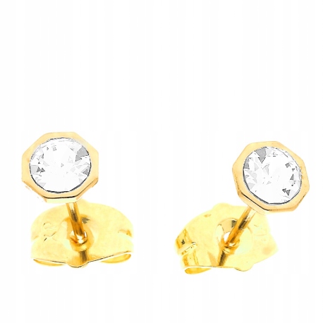 

Kolczyki Stal chirurg pozłacane Swarovski 6mm X116
