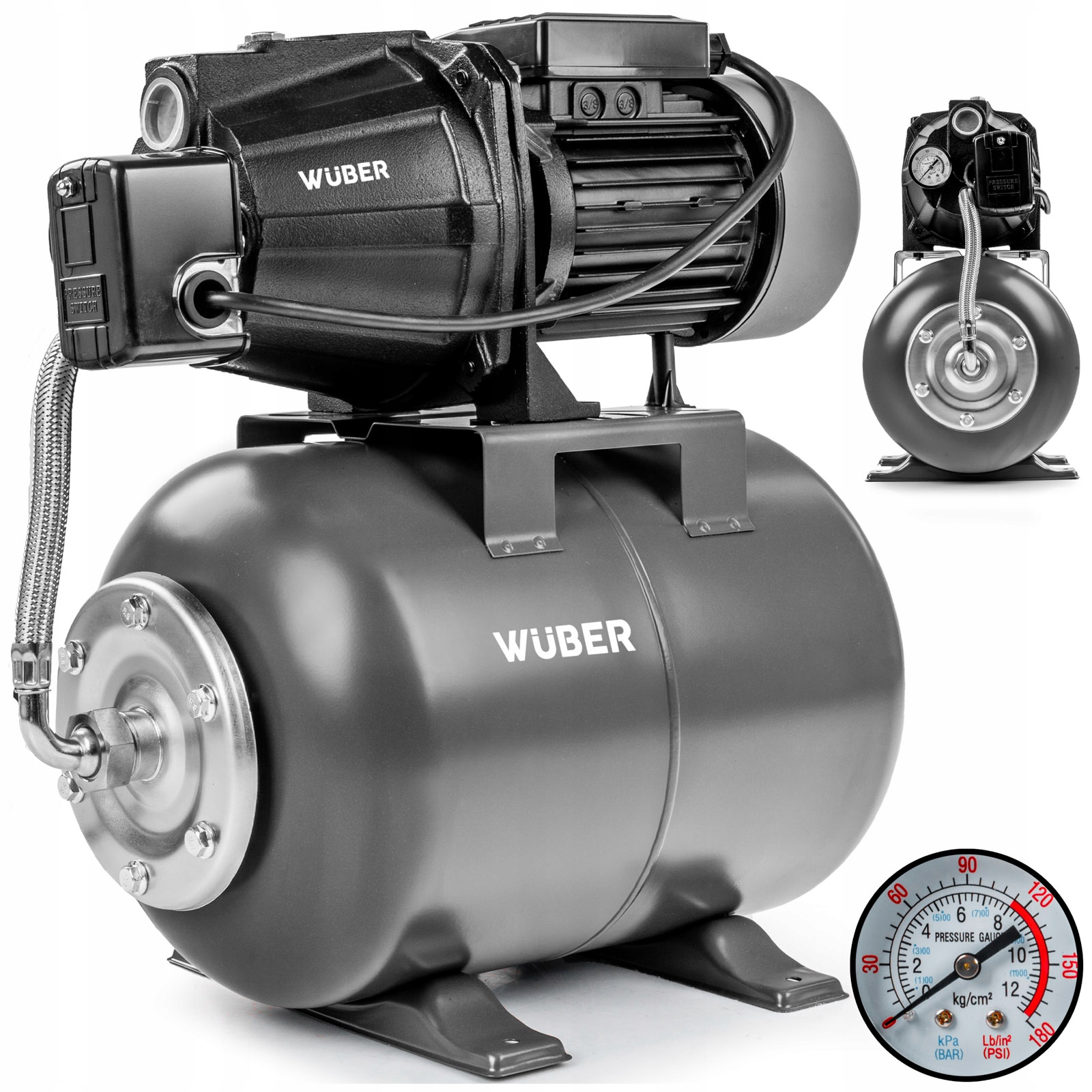Hydrofor Do Wody Pompa Hydroforowa Zbiornik 50L Zestaw Mocna Żeliwo Jet