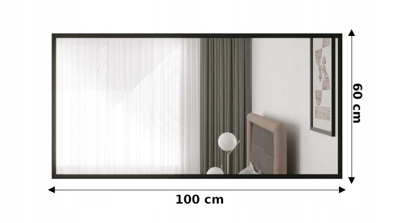 Lustro ścienne prostokąt pion/poziom DALLAS 100x60 Marka inna marka