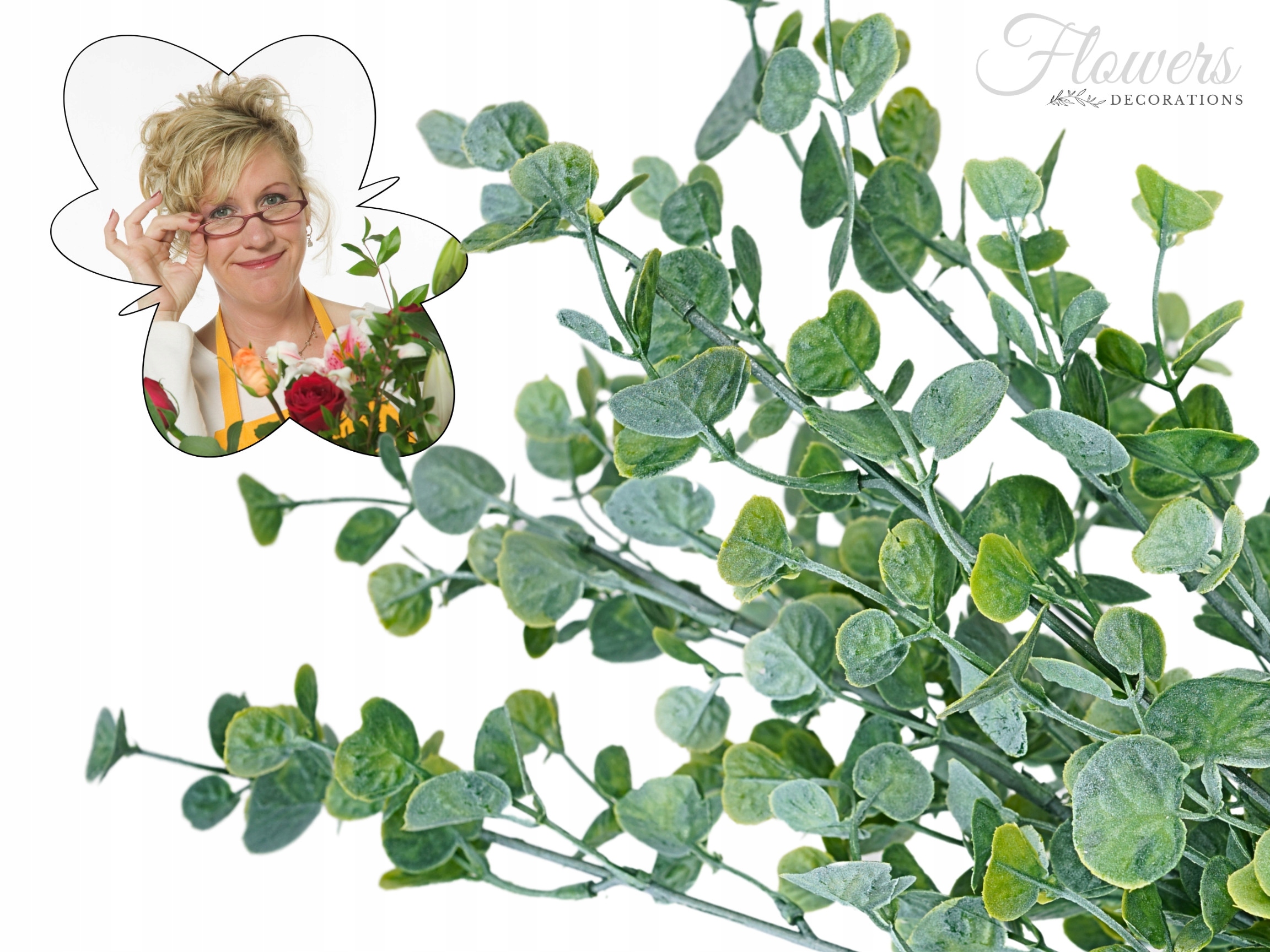 SZTUCZNA GAŁĄZKA EUKALIPTUS DO STROIKÓW PIK 57cm GRÓB SZTUCZNE LIŚCIE DŁUGI Rodzaj galązki