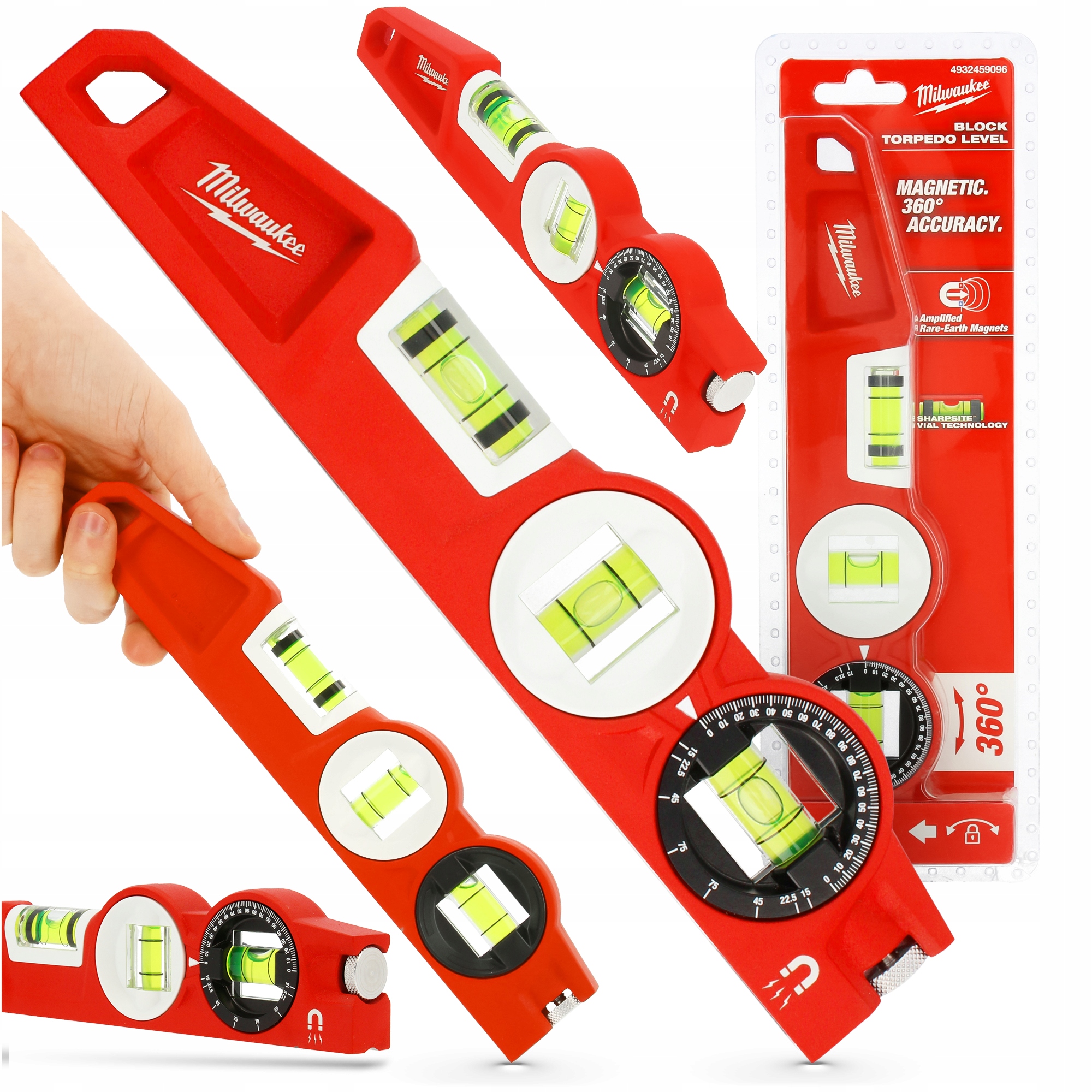Magnetická Vodováha 25 cm Vodováha Libella 360 Libelka hliníková Ma Ga