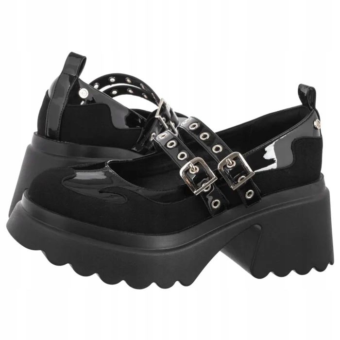 Lakované dámské polobotky Altercore Taylor Black Černé