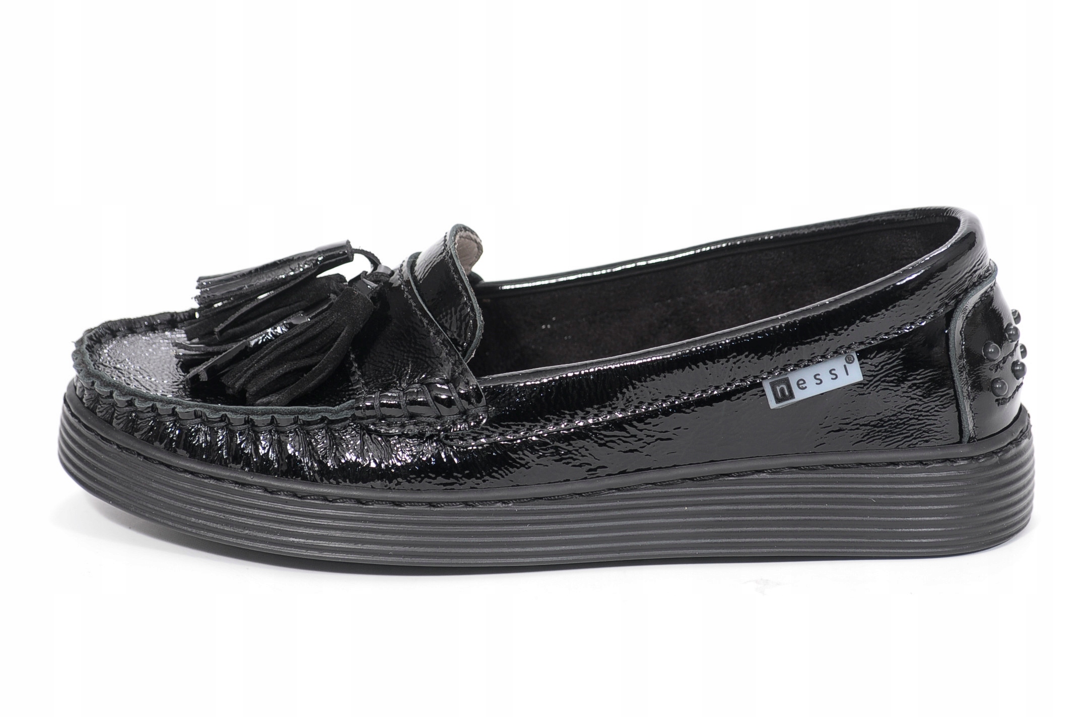 Mokasyny Nessi 18309 Czarne 71 Rozmiar 38 Marka Nessi