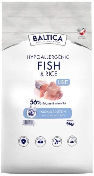 Baltica Hypoallergenic Adult Small Light Fish Rice Karma Z Rybą Dla Psa 9kg