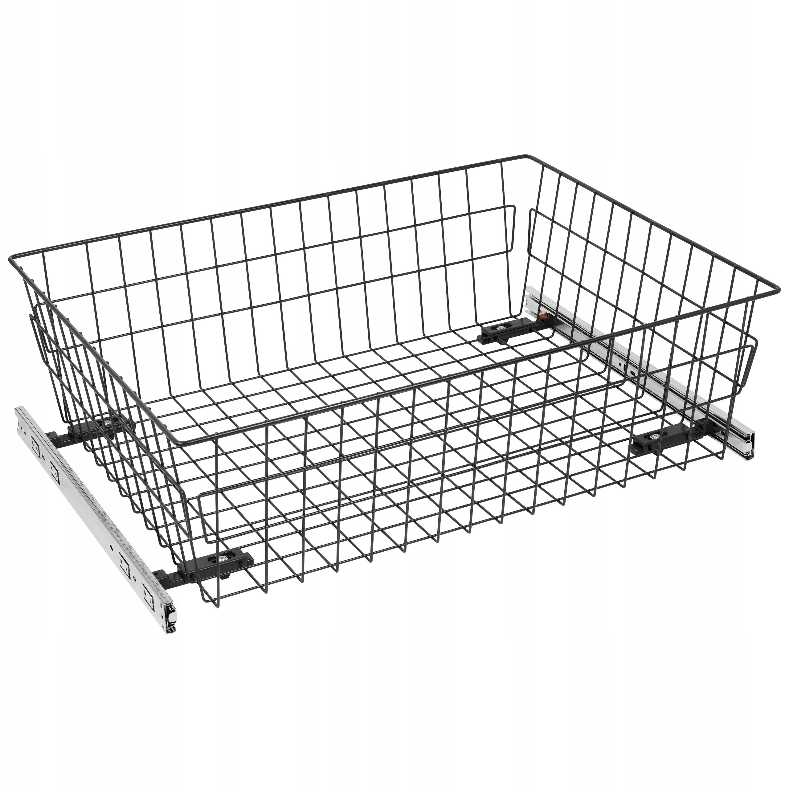 Szuflada kosz do szafy garderoby MD 80 H-200 Grafit Pełny Wysuw