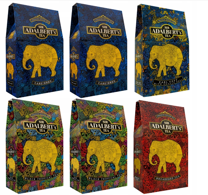 Adalbert's Zestaw prezentowy 6 herbat liściastych 4 smaki herbata czarna