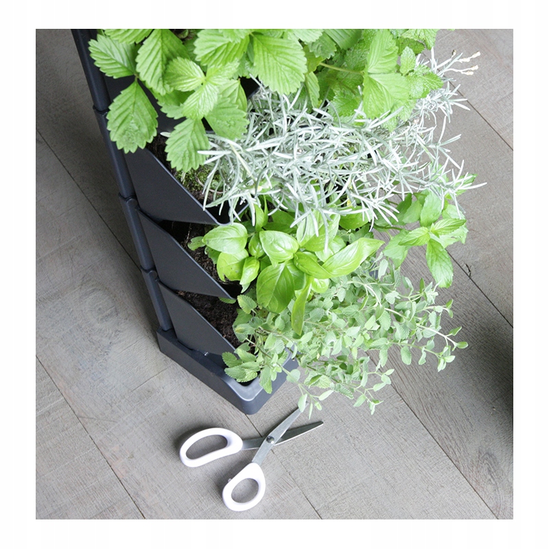 KWIETNIK OGRÓD WERTYKALNY DONICZKI MODUŁOWE KASKADA ZIELNIK na ZIOŁA KWIATY Marka Prosperplast