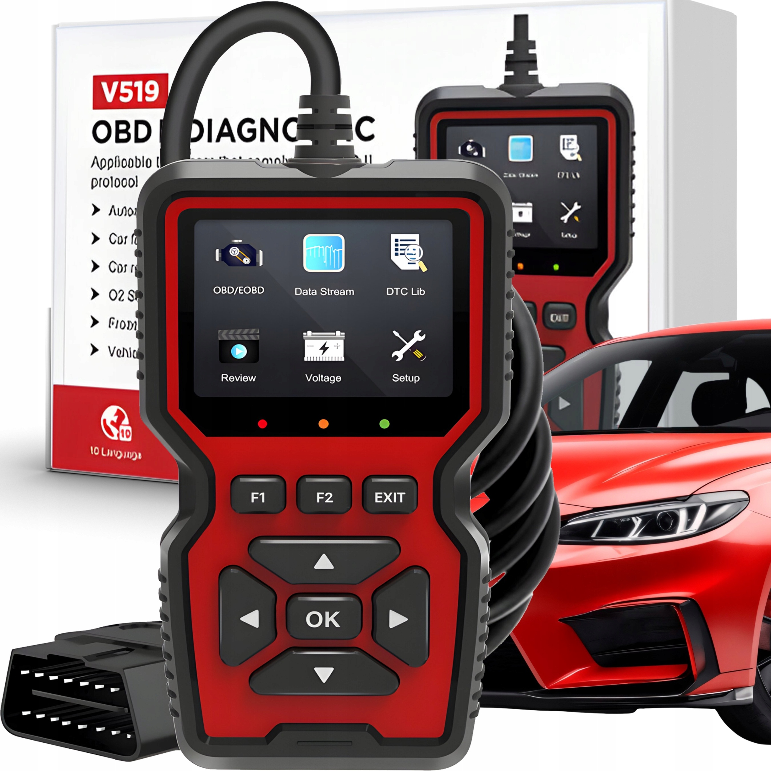 Diagnostyczny Tester Interfejs OBD2 Skaner Uniwersalny Do Auta Komputer