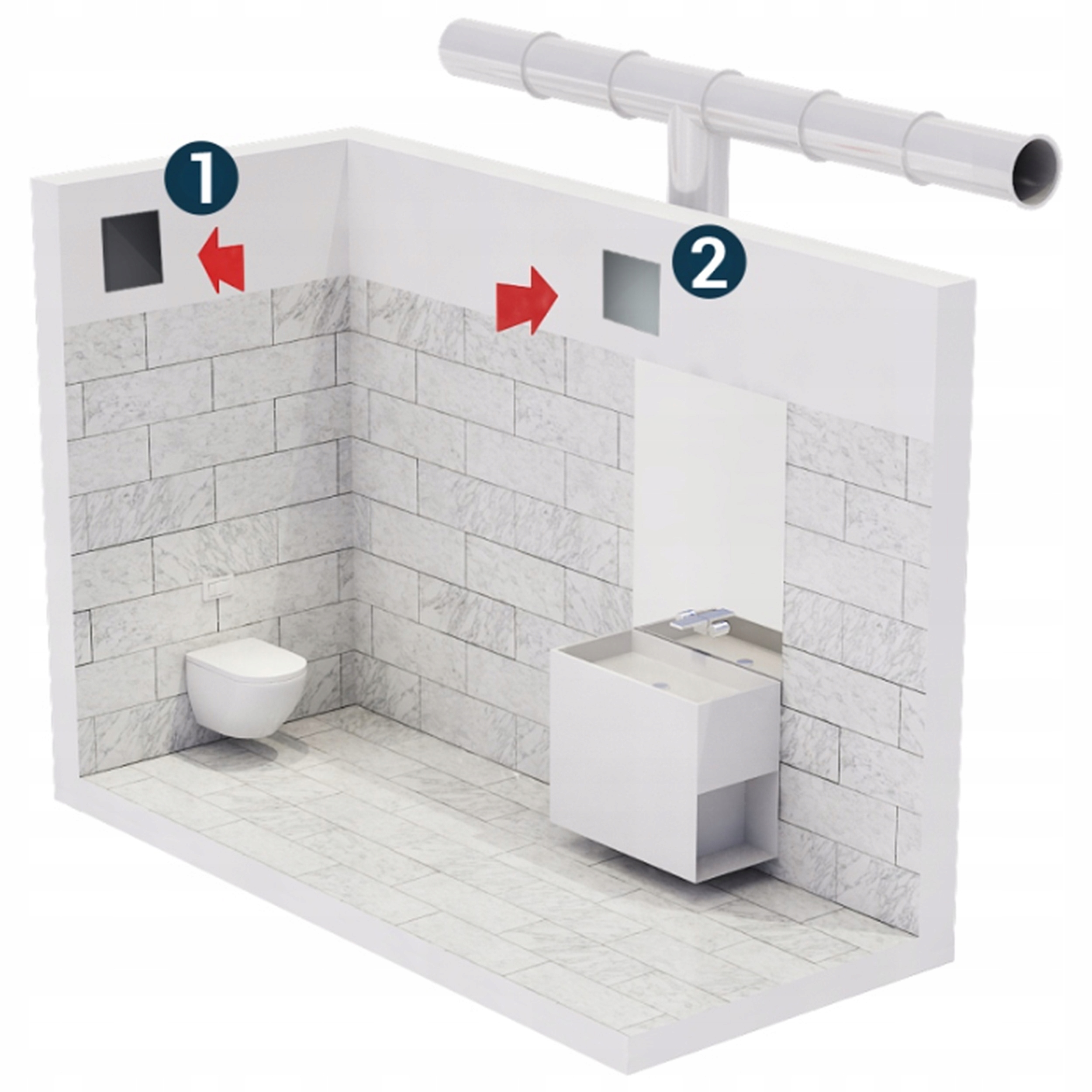 Wentylator łazienkowy 100 fi czujnik wilgoci timer 100m3/h Polski Produkt Marka bez marki