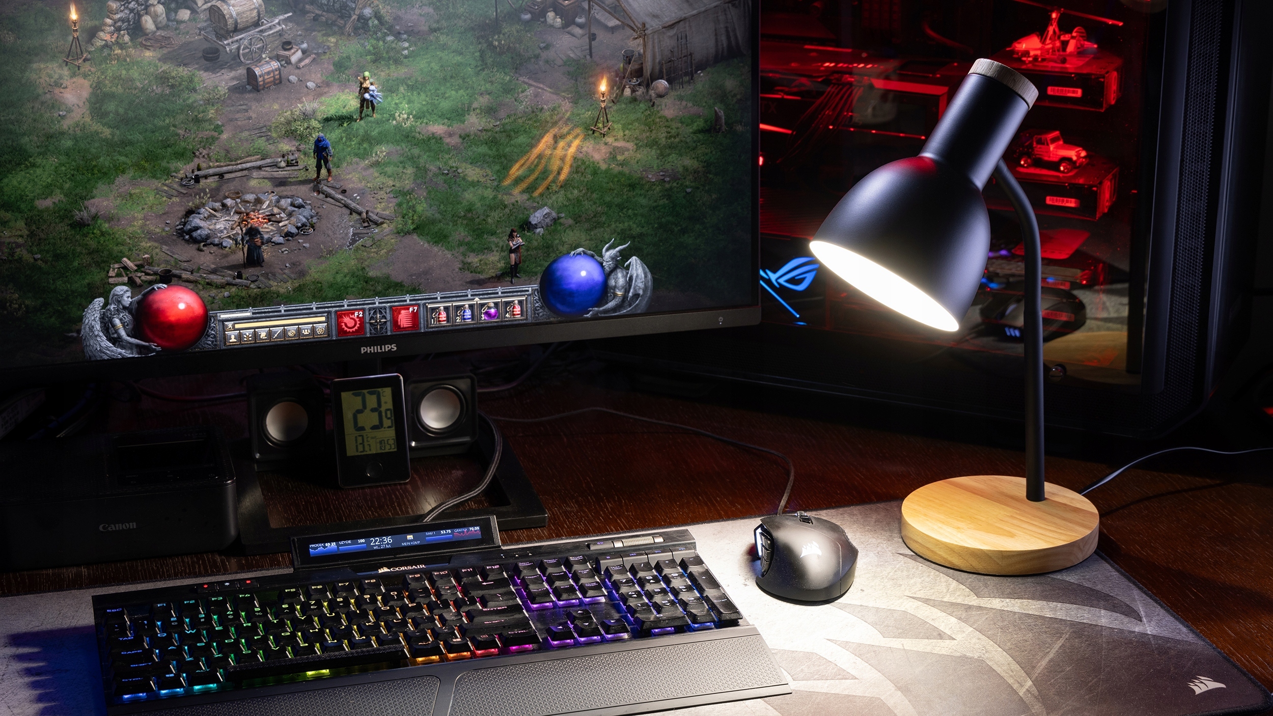 LAMPKA BIURKOWA NOCNA NA BIURKO LED SZKOLNA DLA DZIECI DO SYPIALNI 46 CM Marka Bajkowy Kuferek