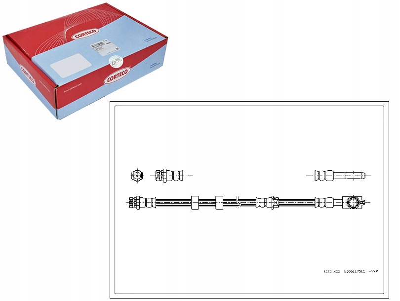 тормозной шланг SKODA FABIA 99- перед