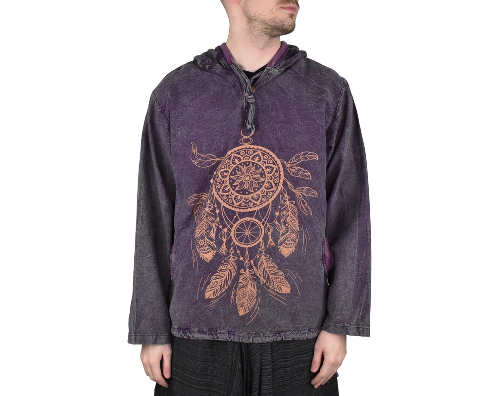Pánská mikina Lapač snů, fialovozelené