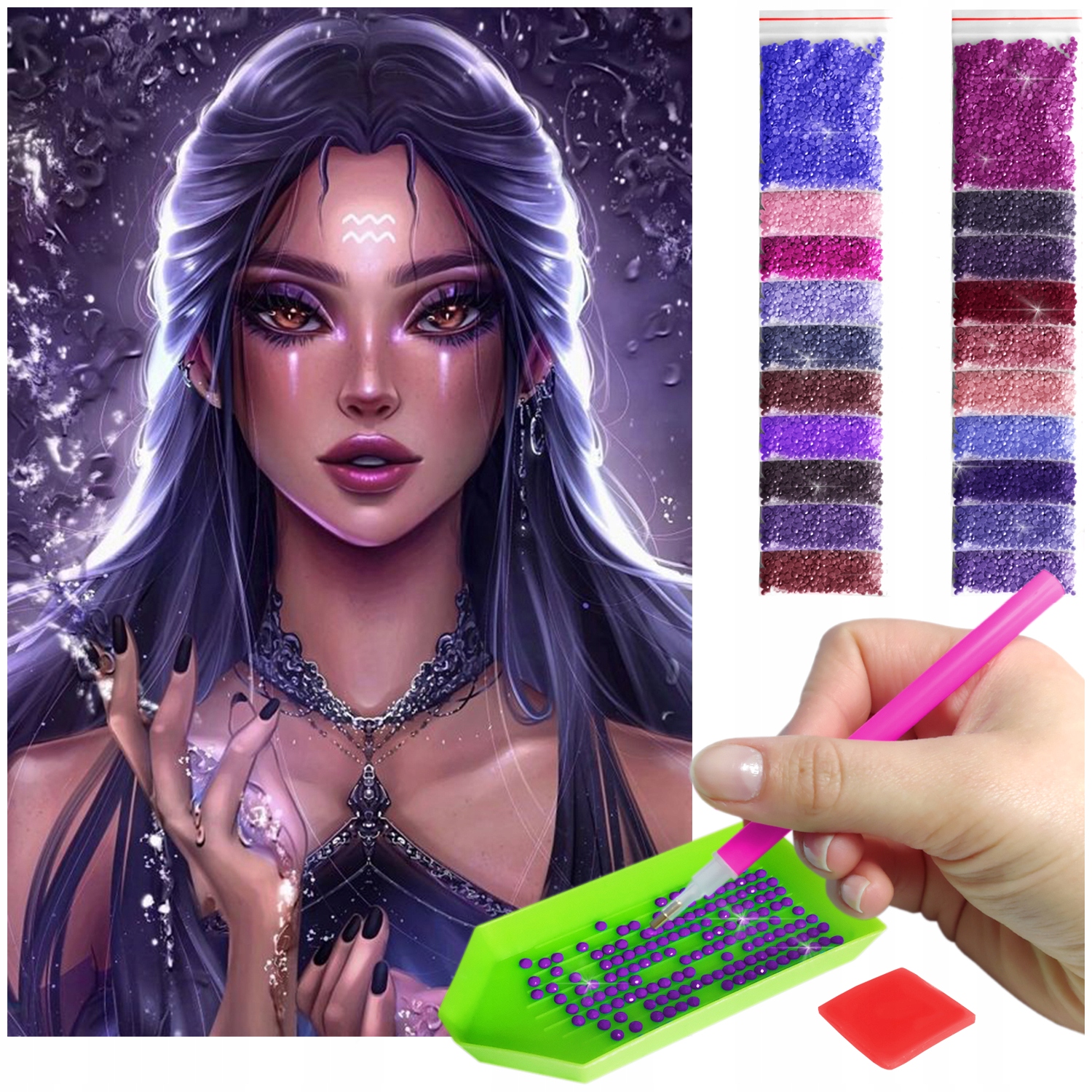 Haft Diamentový Velký 60x40cm Diamond Painting Mozaika Diamentové Příslušenství