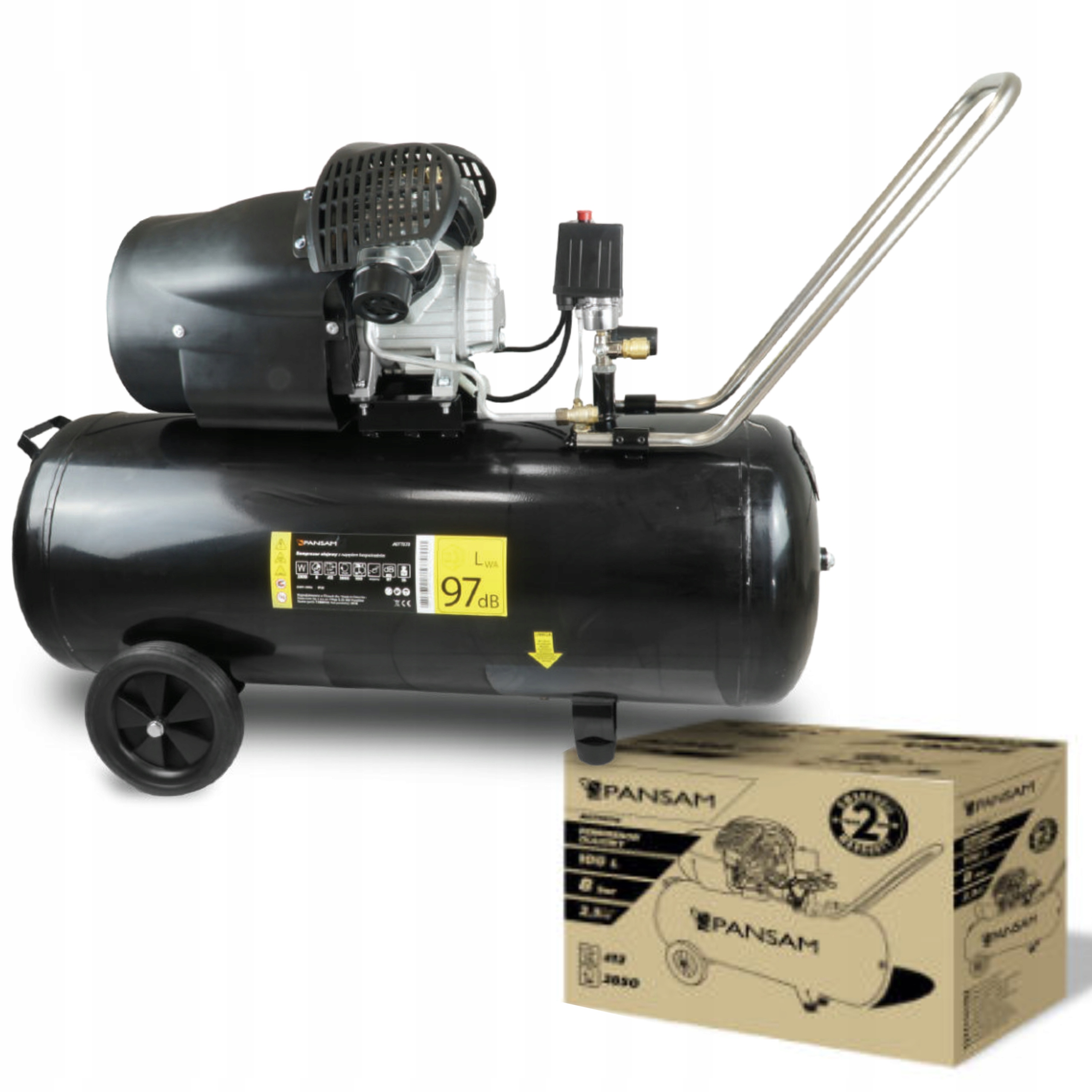 KOMPRESOR 100L OLEJOWY DWUTŁOKOWY V 2300W 8BAR