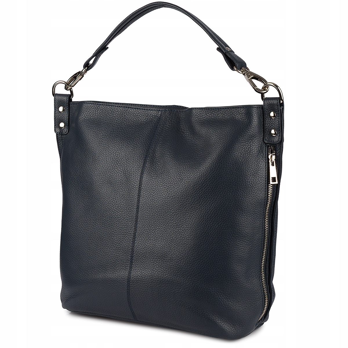 Dámská kožená kabelka elegantní velká klasická přes rameno A4 bordo italská