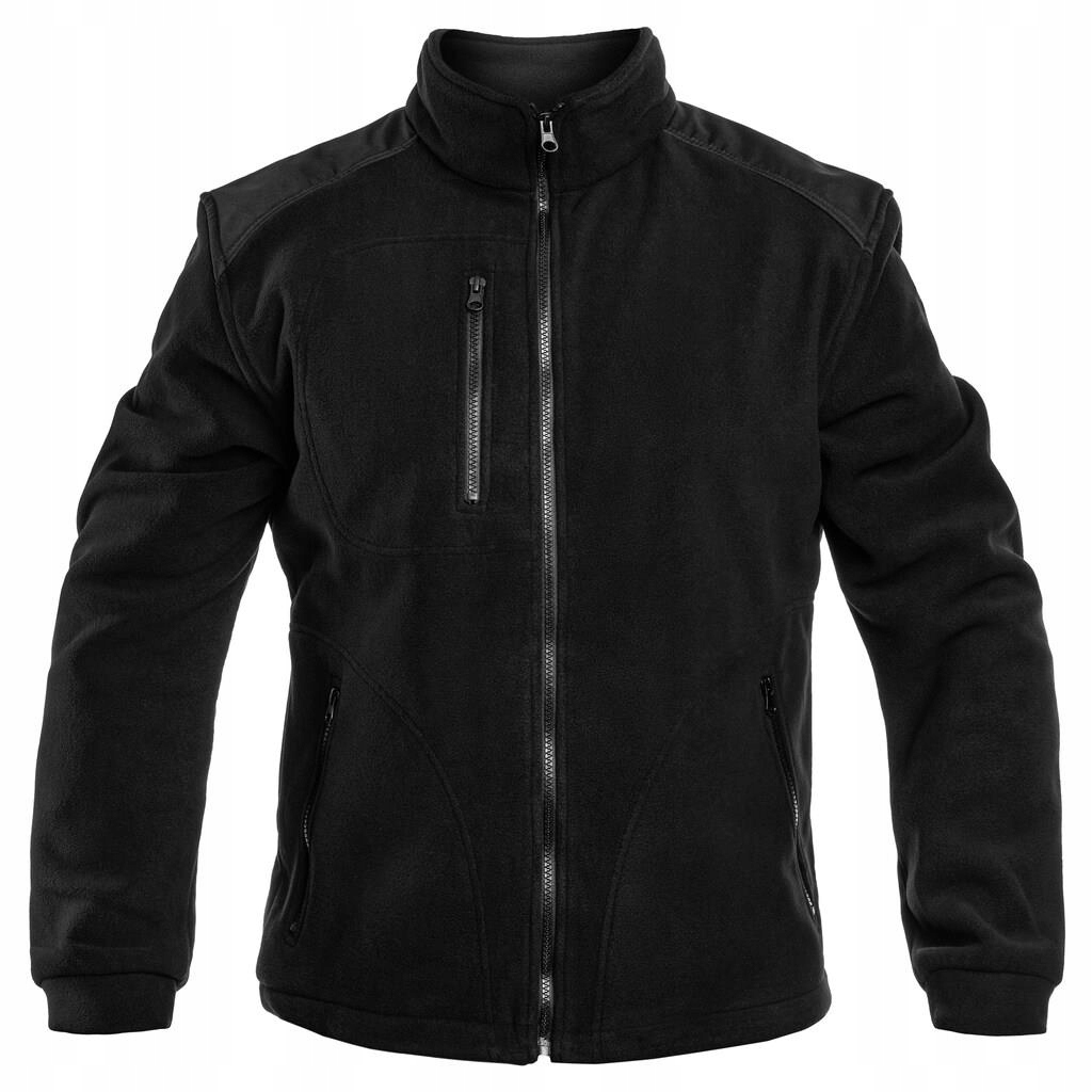 Pánská mikina fleecová bez kapuce vojenské Fleecová Mikina , černá, Xs