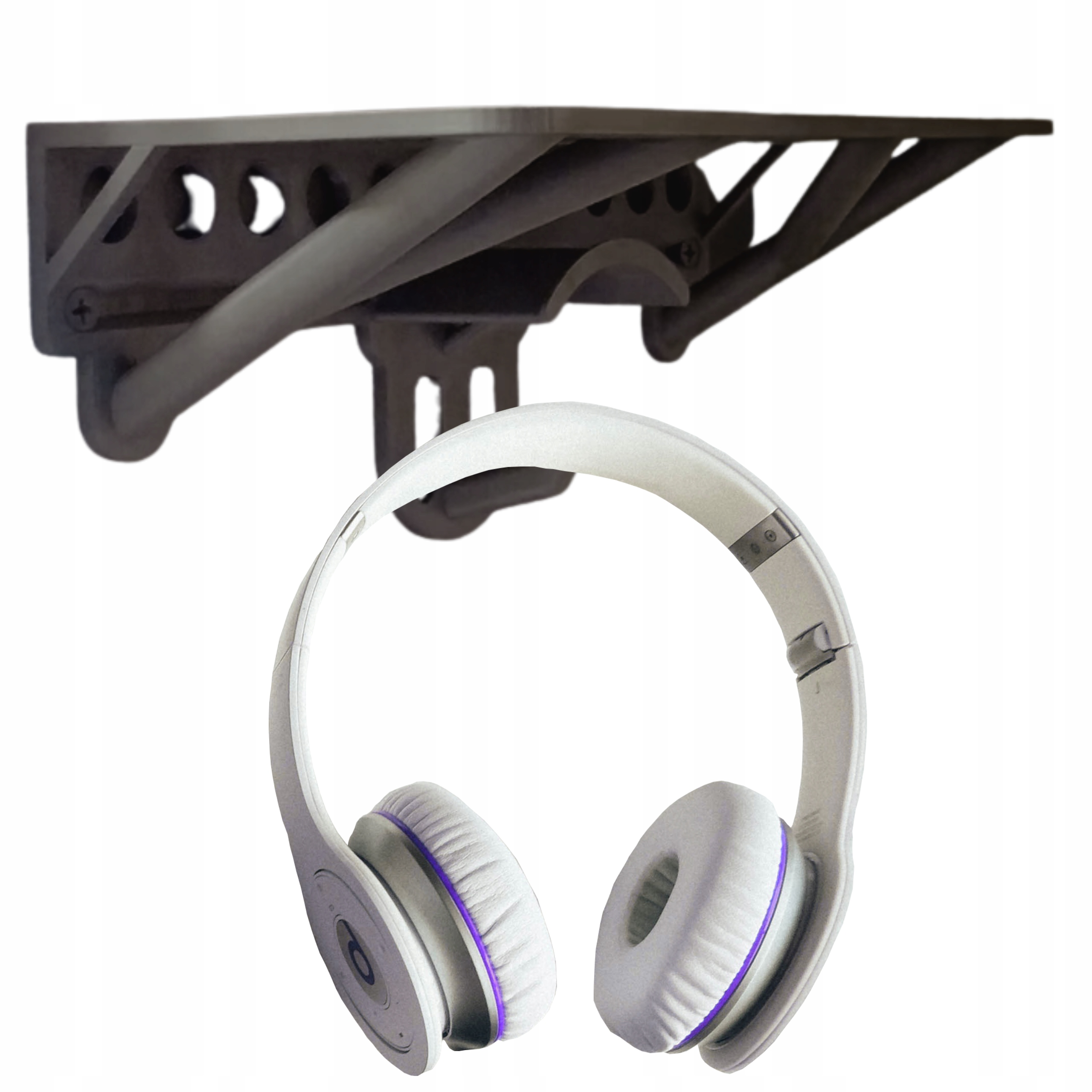 Stojak Uchwyt Na Słuchawki Półka Ścienny Wieszany