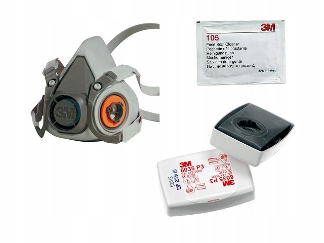 3M 6200 PÓŁMASKA PRZECIWPYŁOWA Z FILTRAMI 6035 P3