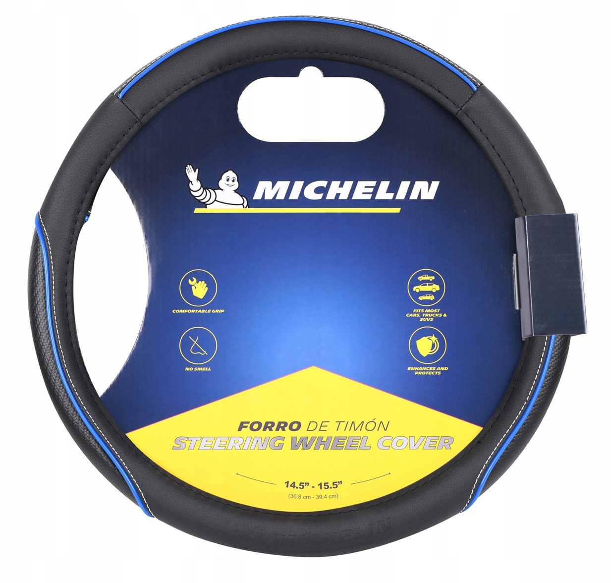 Michelin Pokrowiec Na Kierownicę Czarny/Niebieski M 36,8-39,4cm Do Auta