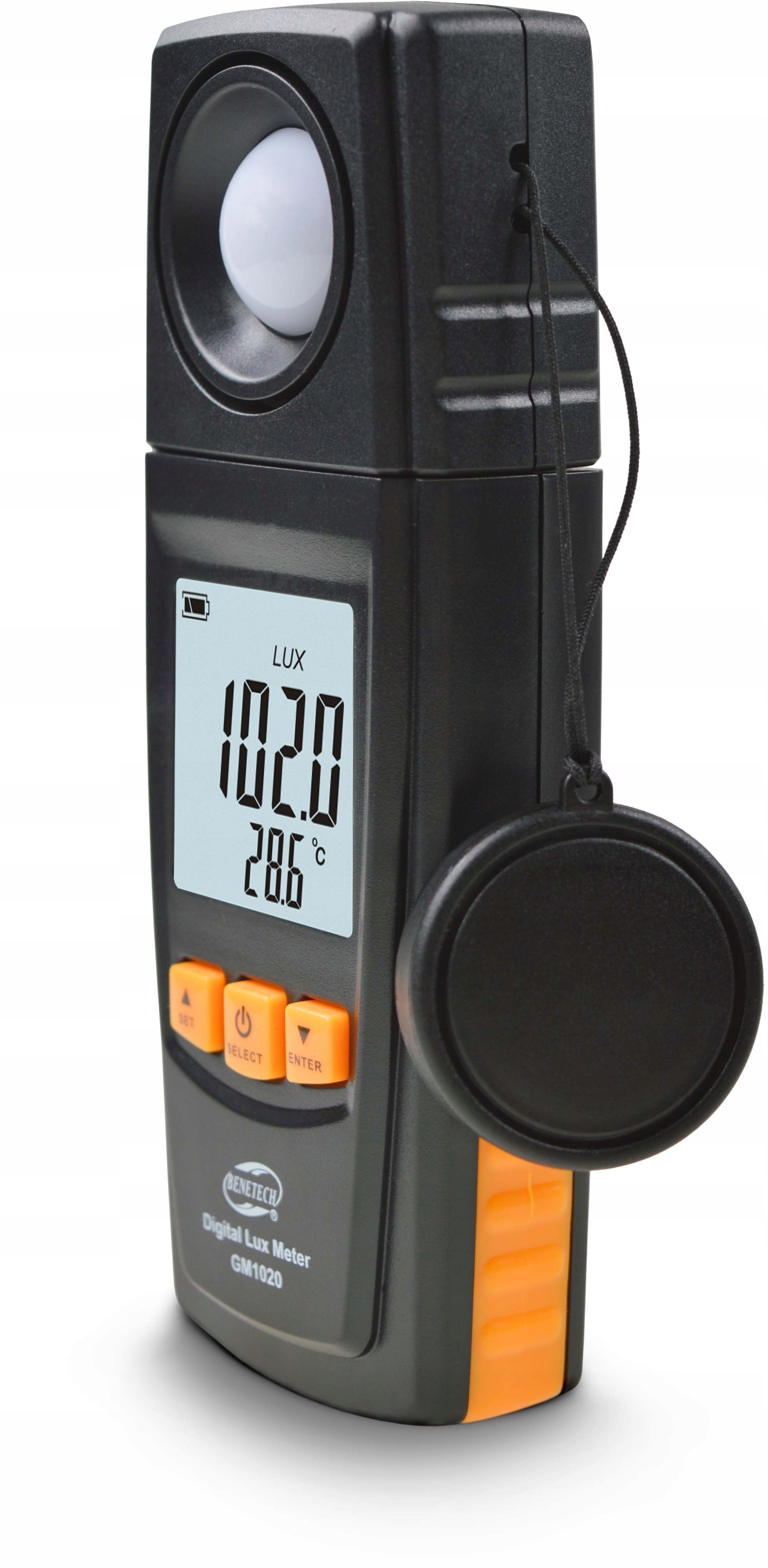 LUKSOMIERZ MIERNIK NATĘŻENIA ŚWIATŁA OŚWIETLENIA ŚWIATŁOMIERZ LUXOMETR LCD Model GM1020