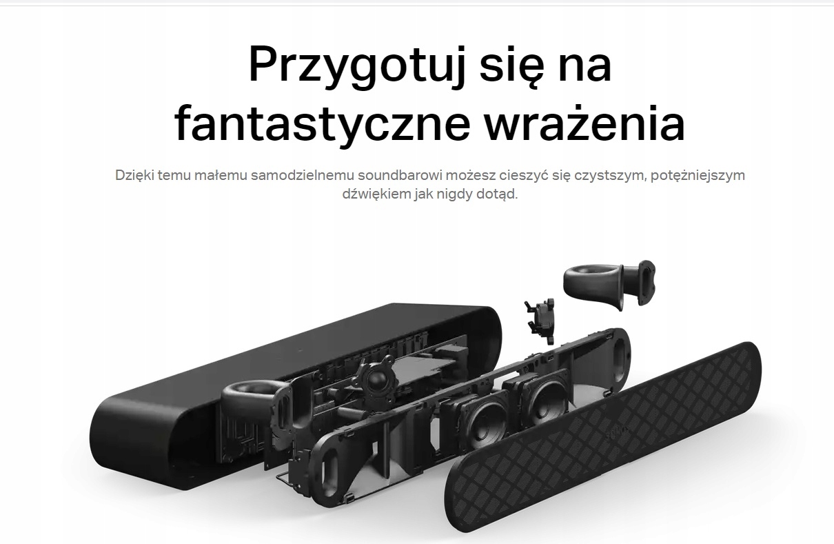 Soundbar all-in-one SONOS RAY CZARNY Kolor czarny