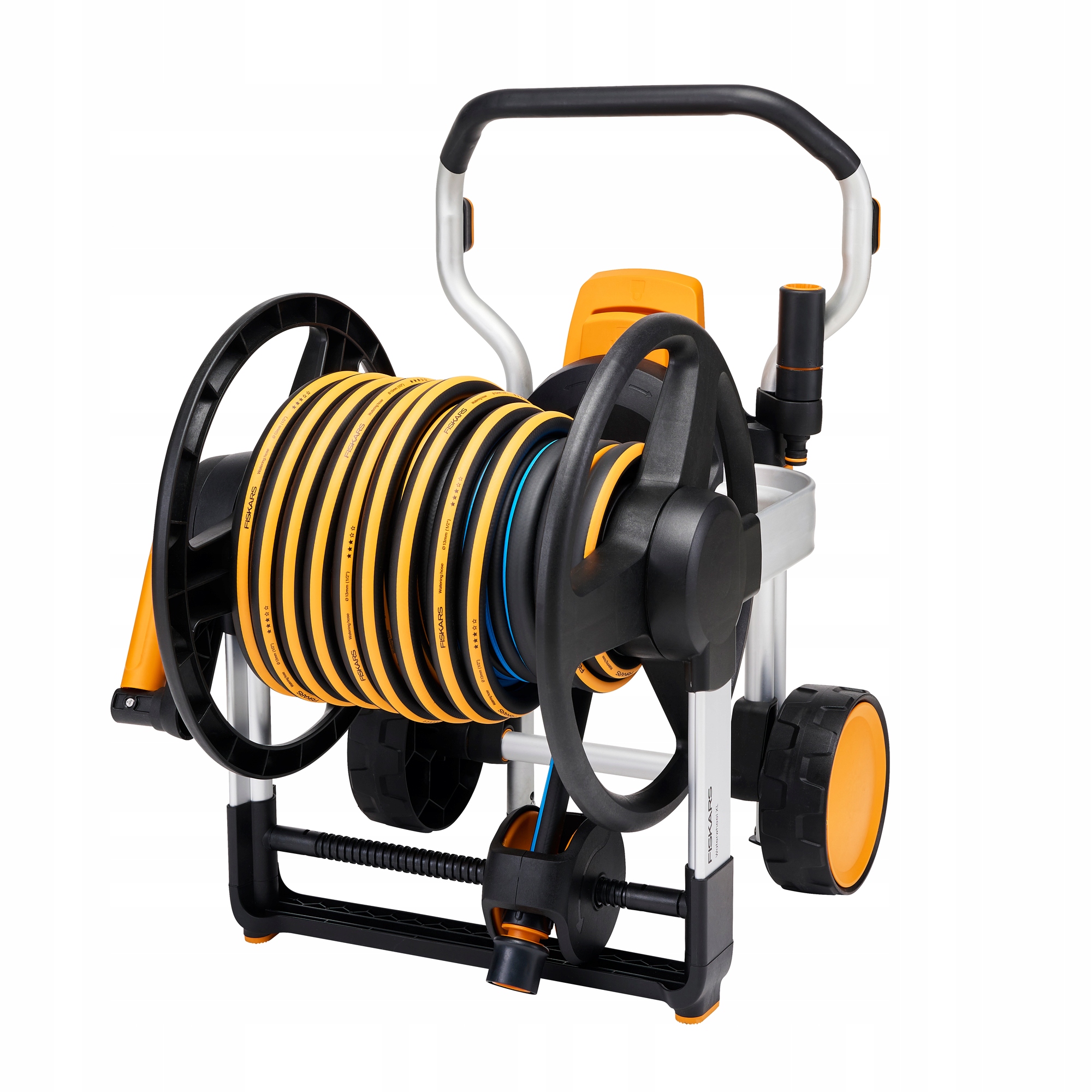 Fiskars Zestaw wózek XL z wężem ogrodowym 1/2" 20 m Q3 bęben zwijacz dysza