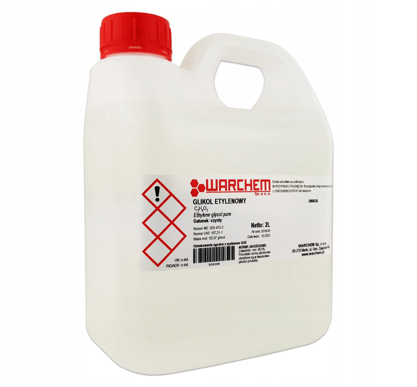 

Glikol Etylenowy czysty 2L Warchem