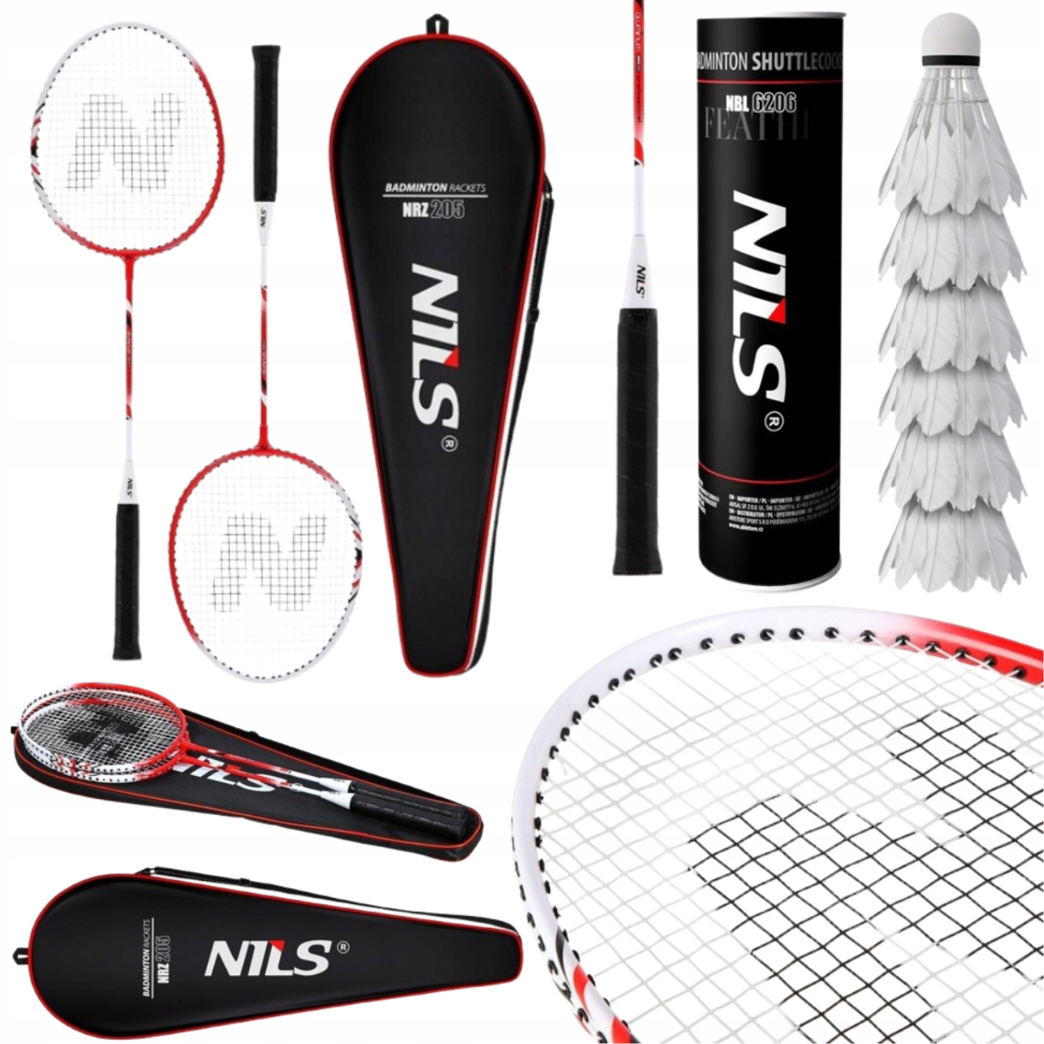 Zestaw Do Gry W Badmintona Nils Rakiety Lotki Pokrowiec Badminton Zestaw