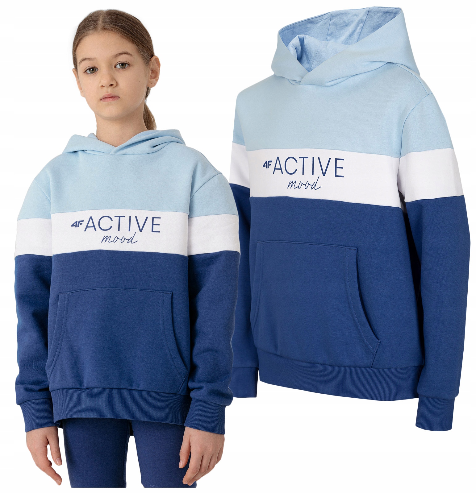 

Bluza z Kapturem Kangurka 4F junior JBLD002 152