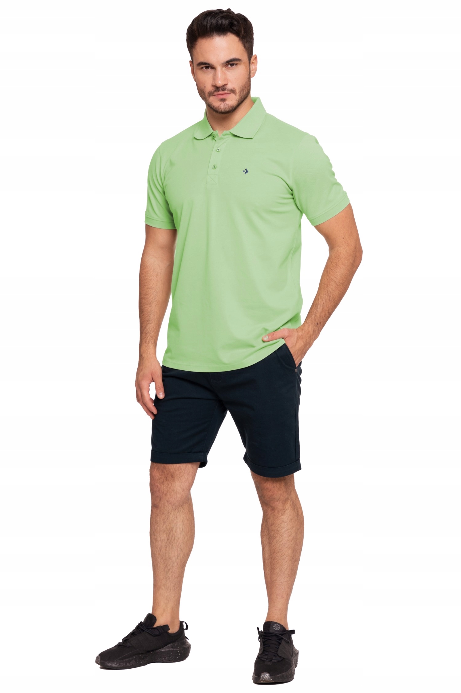 KOSZULKA POLO MĘSKA POLÓWKA BAWEŁNA 100% WYGODNA PREMIUM MORAJ XL ZIELONA Rękaw krótki rękaw