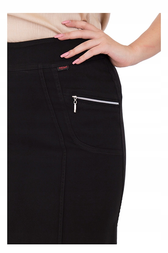 SPÓDNICA BAWEŁNA ZAMEK (38-52) 4 KOLORY r.48 Linia plus size (duże rozmiary)