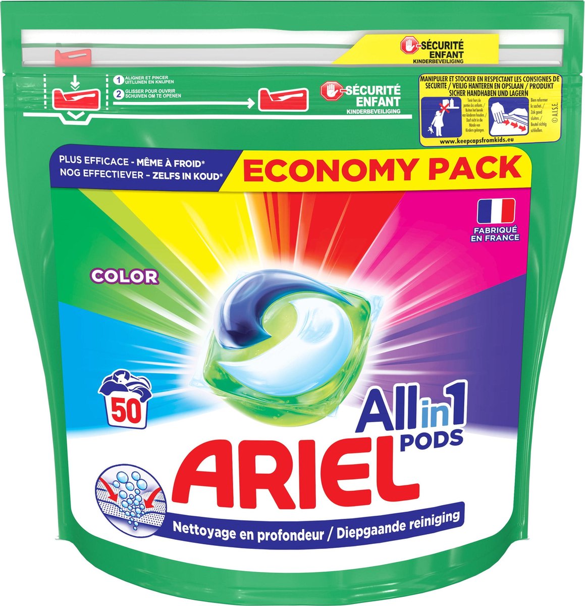 Levně Ariel Kapsle na praní All in1 50 ks Color