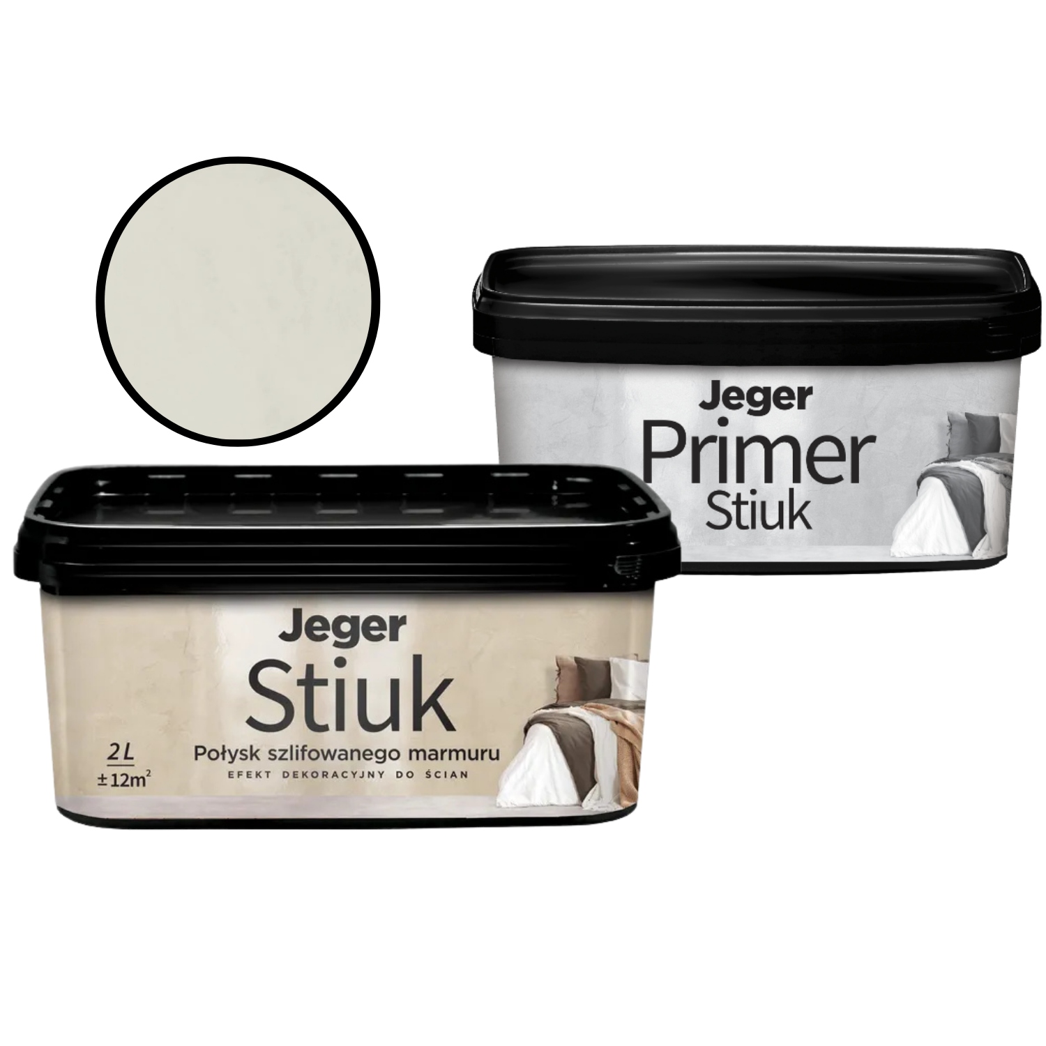 Zestaw Dekoracyjny Efekt Marmuru Stiuk Natural 2L Primer Stiuk 1L