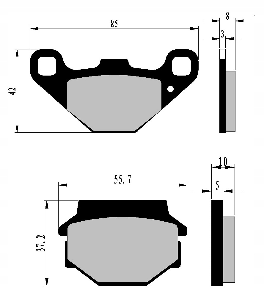 KLOCKI HAMULCOWE PRZÓD SUZUKI GN 125 94-10 GSX 400 Producent Nistal