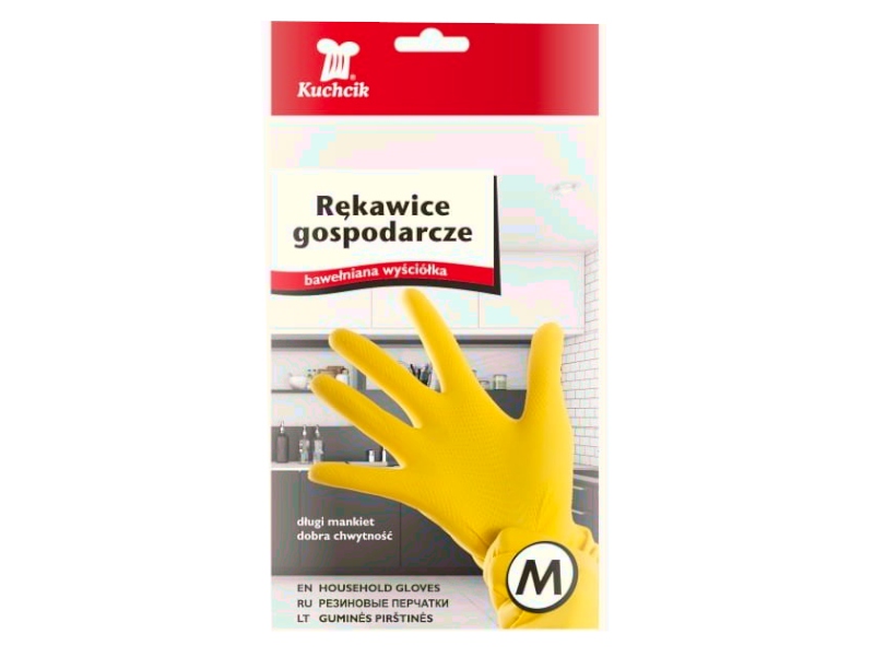 

Rękawice Gospodarcze flokowane "M" żółte
