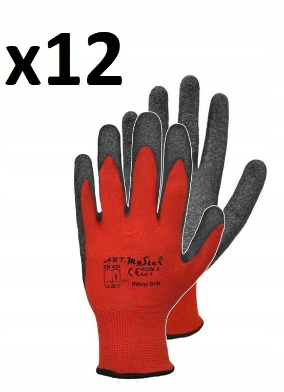 

Rękawice Robocze mocne roz 8-12 par Latex!!!