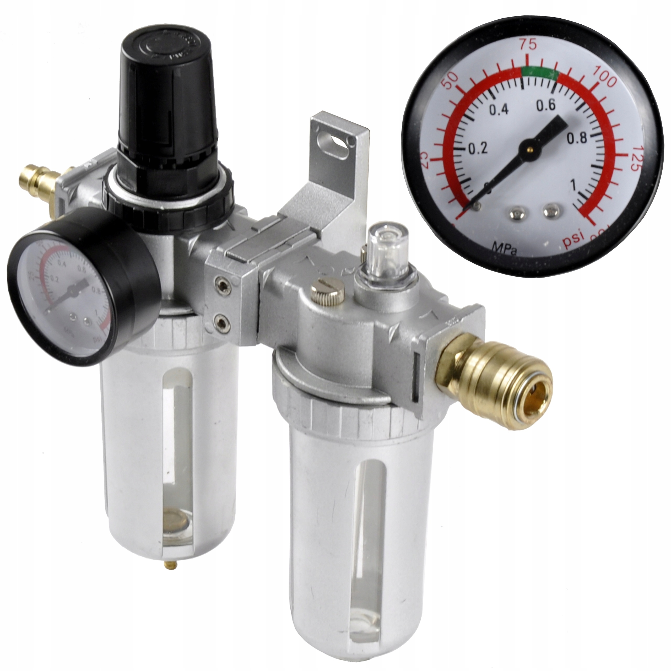 Reduktor, odlučovač, přimazávač, filtr vzduchu 1/2" 2 ks